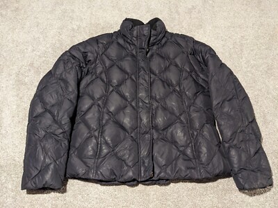 Eddie Bauer Jacket Womens Large Premium Goose Down Coat 700 Fill Power Insulated