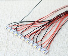 11 x pre-wired warm white 12V SMD LED building interior lighting with wires