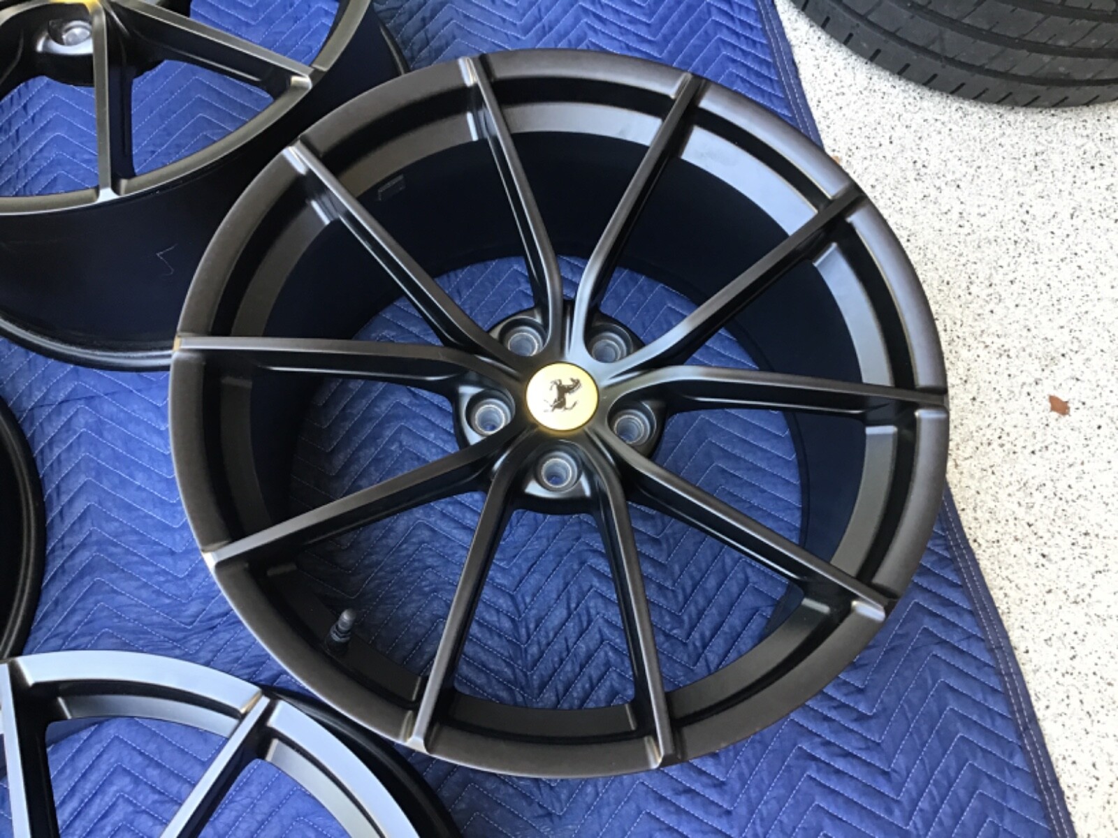 Ferrari 488 Pista Coupe OEM 20” Forged Wheel Set in Satin Black- Mint