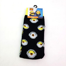 Despicable Me 4 Minions Adult Mens Size 6.5-12 Graphic Novelty Crew Socks 1 Pack