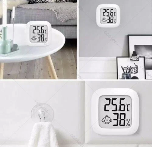 5X Mini Thermometer Digital HygrometerLuftfeuchtigkeit Temperaturmesser Slim - Bild 6 von 11