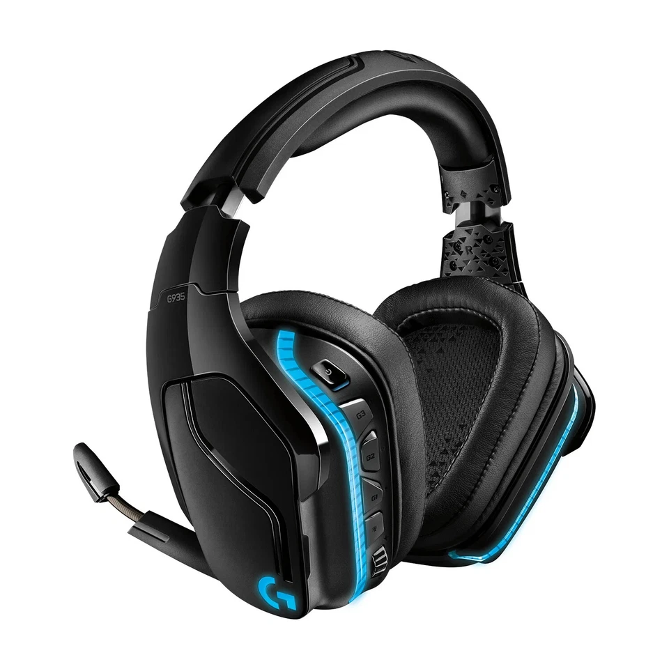 Cuffie Headset Gaming Logitech G935 Wireless - Nere **NUOVE** - Immagine 3 di 4