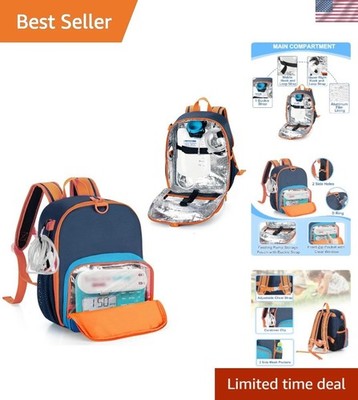 Stylish Feeding Pump Backpack for Kangaroo Joey & EnteraLite Infinity - Blue