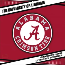 Turner Licensing,  NCAA Alabama Crimson Tide 2026 Wall Calendar, 12'' X 12'', 16