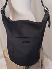 Vintage Coach Neo Bucket Bag 6204 Black Neoprene Leather