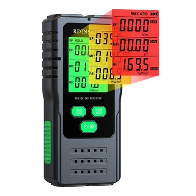 EMF Detector   3-in-1 Electromagnetic Radiation Meter for AC Magnetic, AC Ele...
