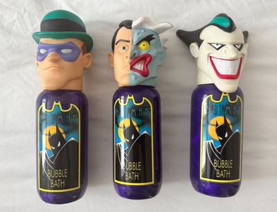 Vintage Batman Schaumbad Figur Flaschen LEER Joker The Riddler Two-Face 1995