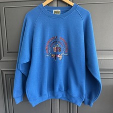Vintage Naf Naf Jumper Blue Logo Size Large Retro 80’s 90’s