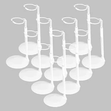 Doll Stands set of 12 White Metal stands for 8-14 inch Dolls Gift for Kids Girls