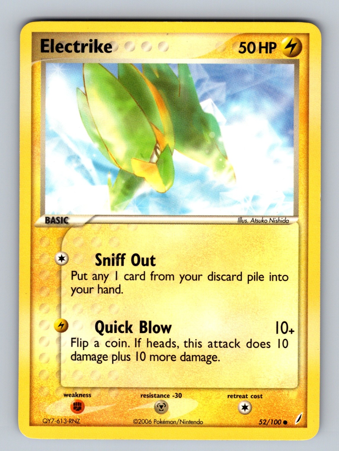 Electrike 52/100 Common Crystal Guardians NM Pokemon TCG