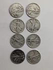 (8) Assorted Walking Liberty Half Dollars 90% Silver