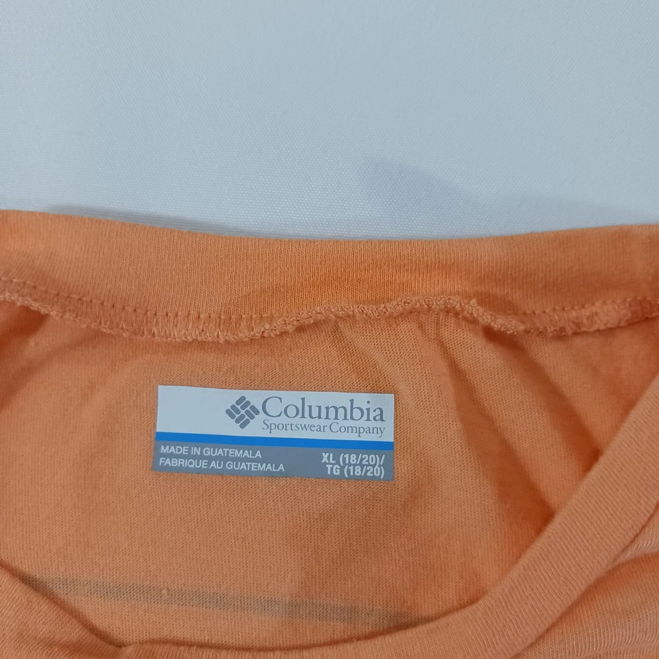 Columbia PFG SM1480 Youth/Boy's Size XL (18/20) Orange Cotton Blend T-Shirt - Image 3 of 4