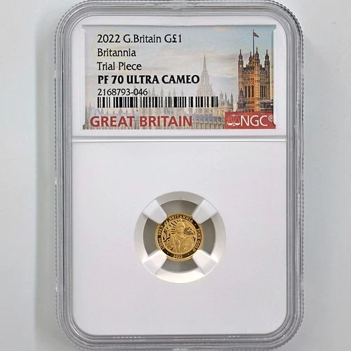 2022 Great Britain Britannia 1/20oz Gold Proof Coin NGC PF 70 UC Trial Piece!