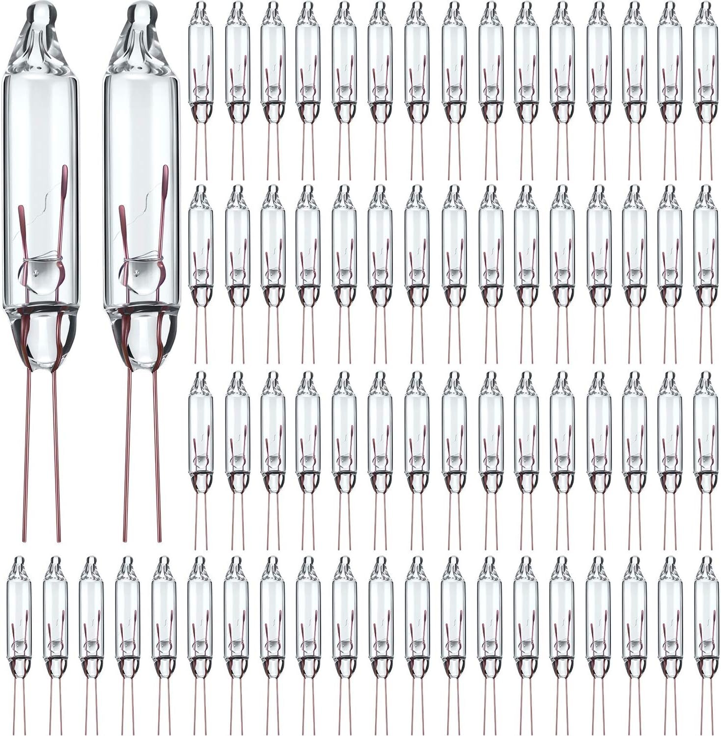 50 Pcs 3.5 Volt Mini Christmas Tree Replacement Bulbs for Incandescent String Li