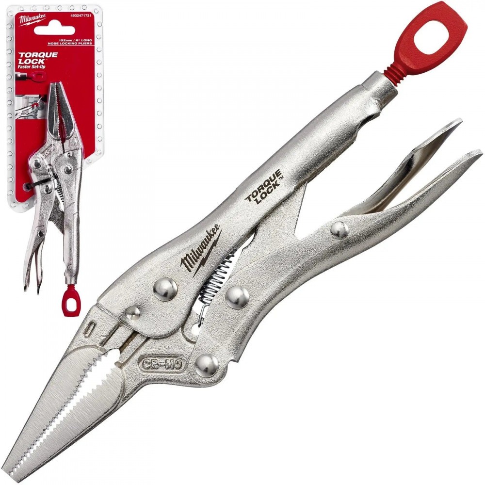 Milwaukee Torque Lock 152mm / 6inch Long Nose Locking Pliers 4932471731