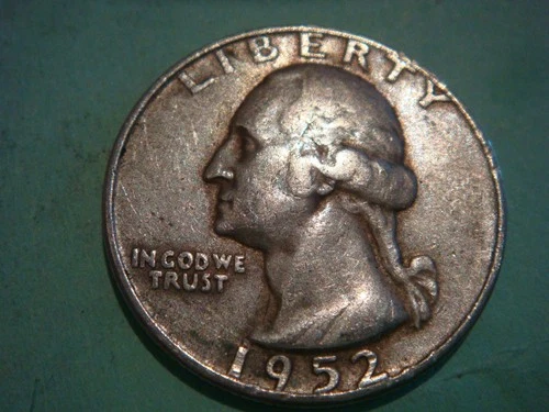 1952 D Washington Quarter in Album Filling cond actual coin in pic