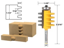 1-1/4" Finger Joint Router Bit - 1/4" Shank - Yonico 15131q