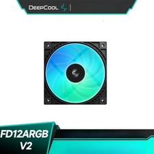 DeepCool FD12 ARGB V2 120mm Case Fan, Silent Temperature Control Fan For PC