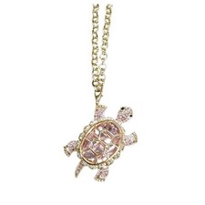 Crystal Diamond Turtle Car Pendant, Bling Funny Turtle Rear View Mirror Pink