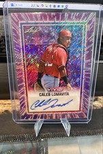 2025 Leaf Vivid - Autographs Caleb Lomavita #BA-CL1 Purple Sparkles /7 (AU, RC)