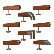 Balustrada z drzewa wiśniowego poręcz schody drewniany uchwyt prosty uchwyt ze stali nierdzewnej parapet 