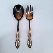 Large Serving Spoon And Meat Fork Marked WM. Rogers MFG. International Silver