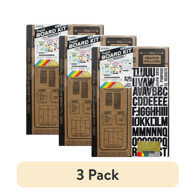 (3 pack) ArtSkills 36'' x 48'' White Tri-Fold Display Board Kit with Header, Stick
