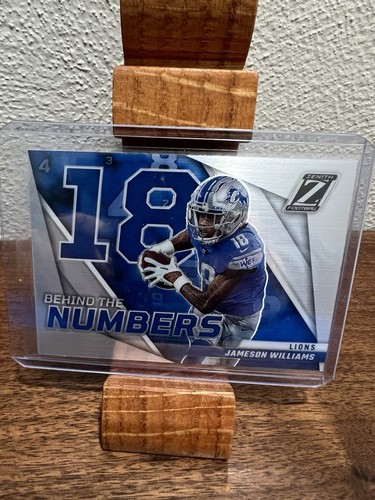 2022 Zenith Behind The Numbers Jameson Williams Rookoe Card #BN-JW Detroit Lions