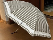 POLO Ralph Lauren Folding Umbrella Stripe Pattern Carbon Fiber Ribs 22"