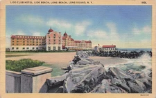 Lido Club Hotel Beach Long Island Navy Military Base Sailor Vtg Postcard I39