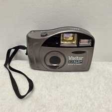 Vivitar EZ Motor Big View Point  Shoot 35MM Film Camera Untested