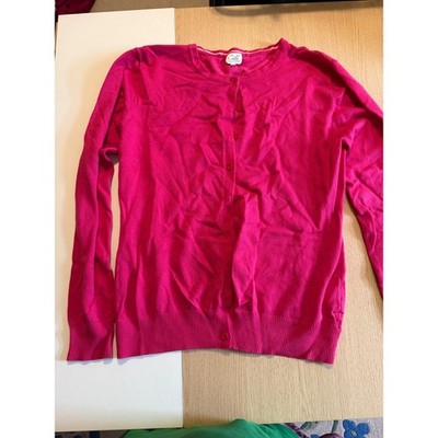 Cielo Hot Pink Button Front Cardigan Sweater XL Long Sleeve Viscose Crewneck