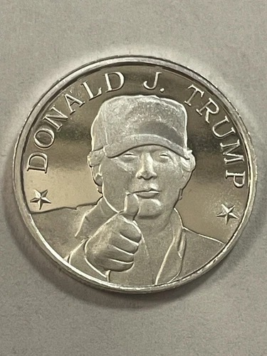 Donald J Trump 1/10th Solid Silver Coin .999 Fine, by REEDERSONG