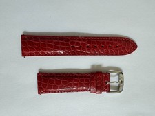 Jacques Lemans Red Genuine Alligator band strap 20mm Made in USA