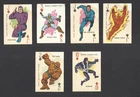 SIX RARE VINTAGE 1970 MARVEL TRADING CARDS PC INSET THING HUMAN TORCH   (TC2B7)