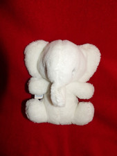 Doudou Boulgom Peluche Eléphant Gros Grelot Blanc  18 cm
