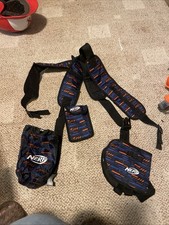 Rare Nerf Elite Mobile Gear Vest Dart Holster Shoulder Harness Belt Suspender