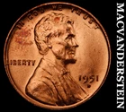 1951-D Lincoln Wheat Cent- Choice Gem Brilliant Uncirculated No Reserve #J7069