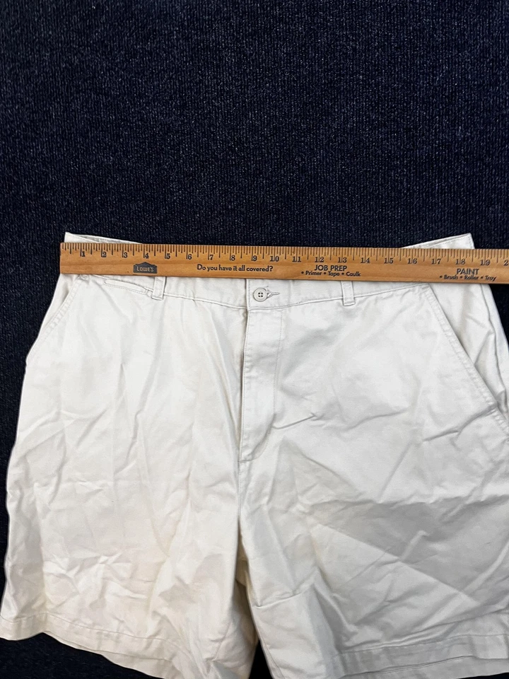 Pantalones Cortos Puritan Para Hombre 38 Beige Acera Clásicos Informales Frente Plano Mezcla de Algodón Foto 3 de 4
