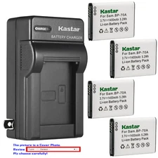 Kastar Battery AC Wall Charger for Samsung BP-70A & Samsung ST66 ST67 Camera