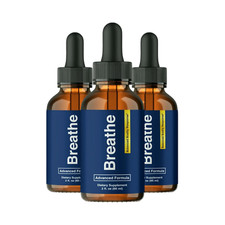  3-Pack Breathe Drops for Lung Cleanse  Detox, Respiratory Support Drops