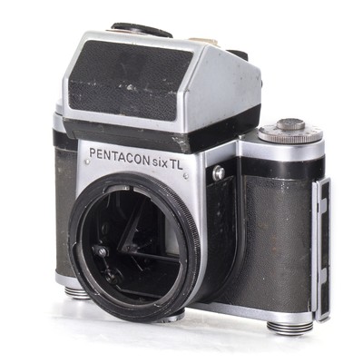 CLA'd Pentacon SIX TL analoge 6 x 6 MF-Kamera Gehäuse mit Prismensucher! Lesen!
