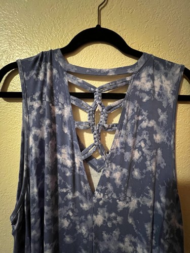 NWT LIVI Lane Bryant Blue SZ 18/20 SHORT SLEEVE ACTIVE WEAR MAXI DRESS MSRP $89 - Picture 10 of 14