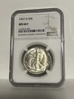 1947 D Walking Liberty NGC MS66+