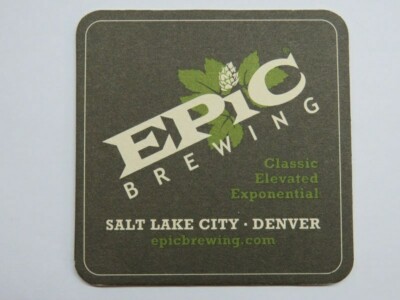 Beer Coaster: EPIC Brewing Classic Elevated Exponential ~ Salt Lake City, Denver