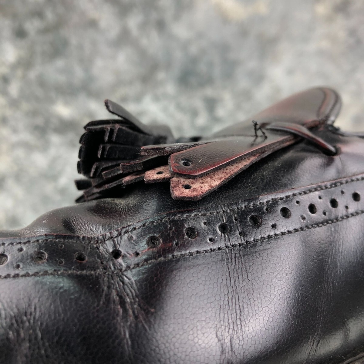 JOHNSTON MURPHY MENS DRESS SHOES SZ 11 D DARK OXBLOOD TASSEL LOAFERS SLIP ONS Johnston & Murphy Johnston & Murphy Aristocraft Men main image 4