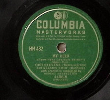 RISE STEVENS & NELSON EDDY SYMPATHY/MY HERO COLUMBIA RECORDS 78 RPM 420
