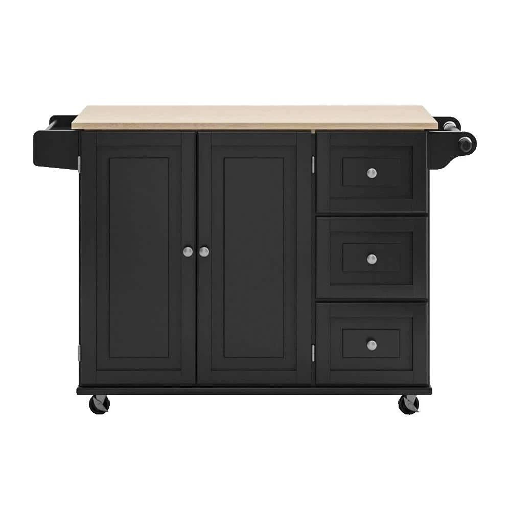 Solid Wood Black Carts