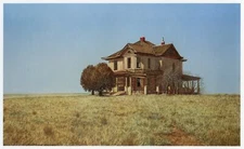 Mondel Rogers MOOAR MANSION Snyder Texas landscape vintage western art print