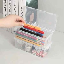 Large Capacity Transparent Stationery Case Pencil Storage Colour Pencil Storage